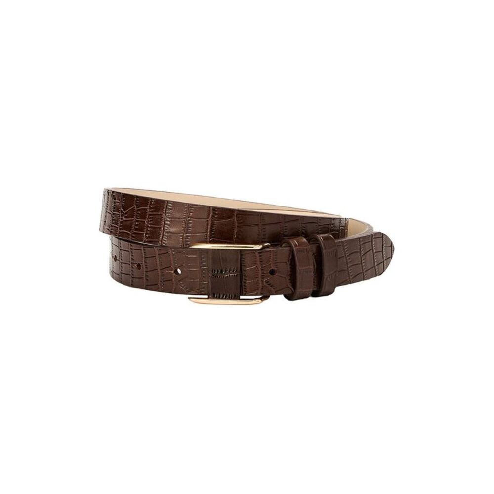 J.Mclaughlin Allegra Croc-Embossed Leather Belt